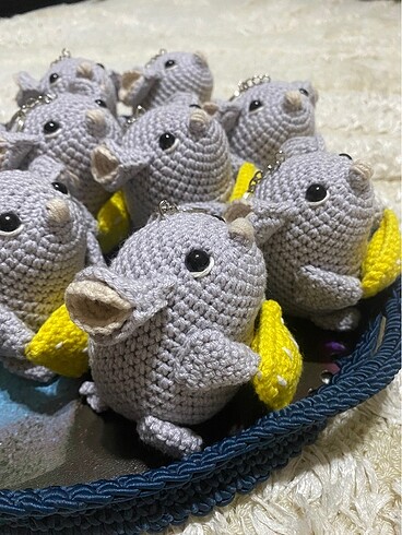 Amigurumi fare anahtarlık