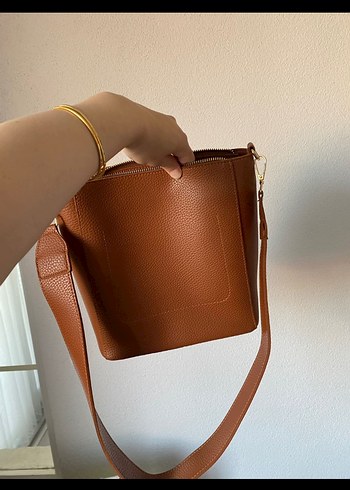 Beden camel Renk İnci taba postacı çanta