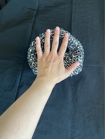 Beden çeşitli Renk Mini gümüş hasır çanta