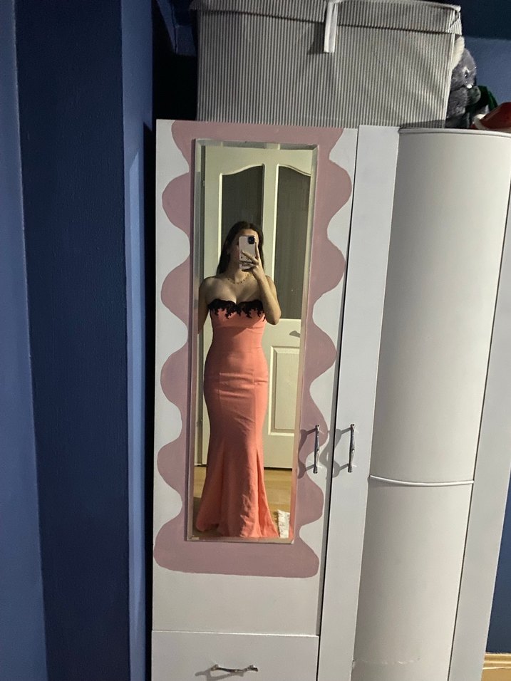 Somon Straplez Uzun Abiye Elbise - Görsel 4