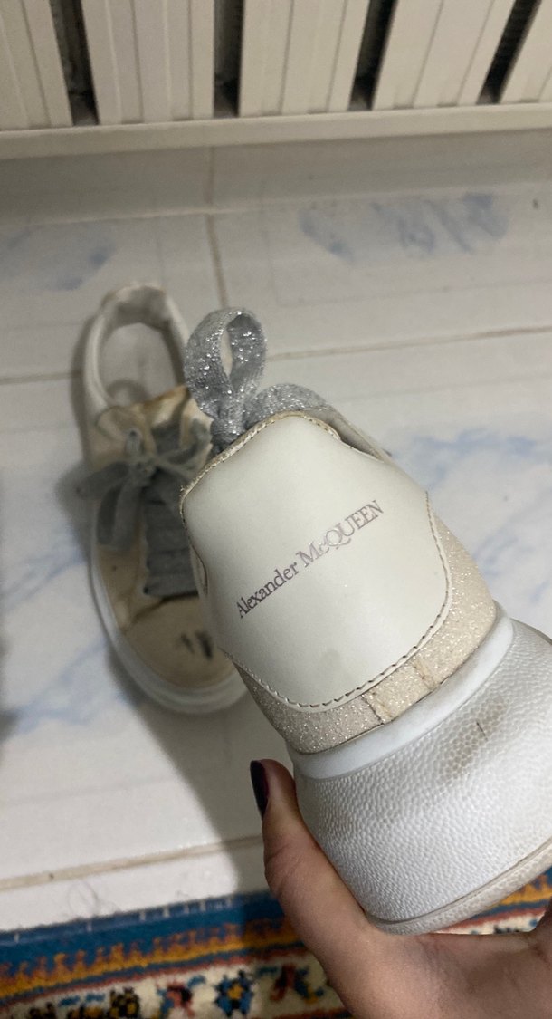 Beyaz Parlak Platform Topuklu Spor Ayakkabı - Görsel 2