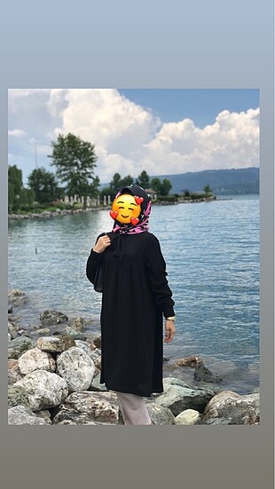 Siyah tunik yeşil tunik