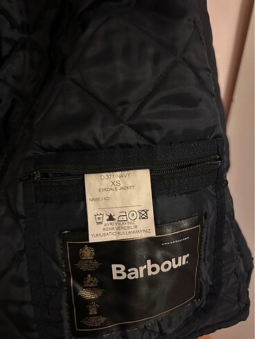 xs Beden lacivert Renk Orjinal Barbour Mont