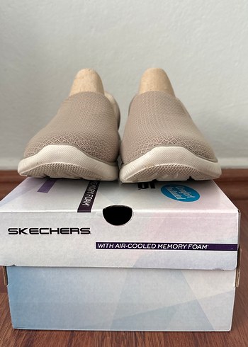39 Beden ten rengi Renk Bej Kadın Dolgu Topuklu Spor Skechers Ayakkabı