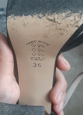 36 Beden Siyah topuklu ayakkabı
