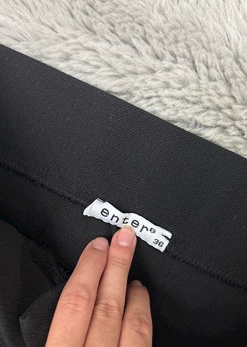 Diğer Siyah Midi Kumaş Pantolon