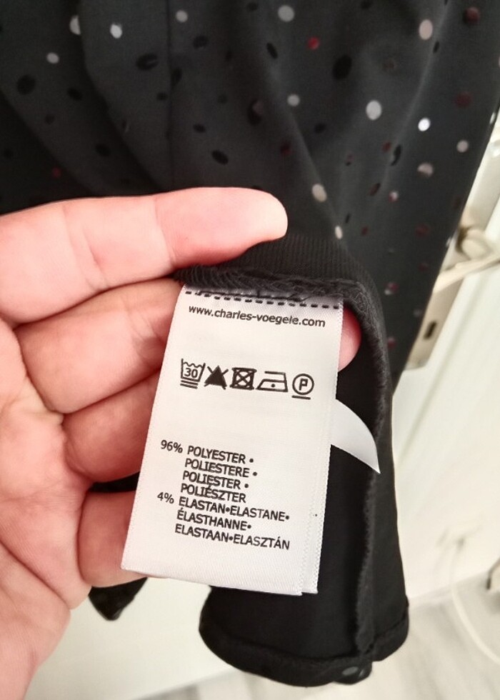 Siyah pul payetli elbise. - Görsel 4