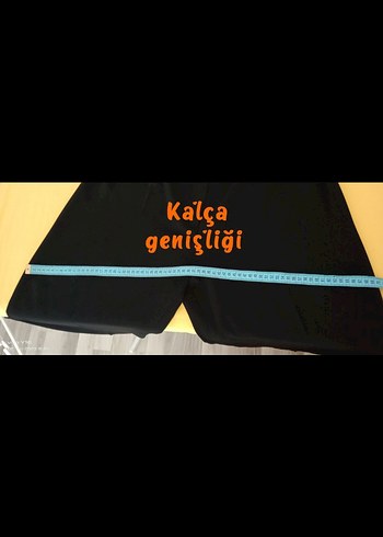 Siyah Salaş Kadın Kumaş Pantolon - Görsel 3