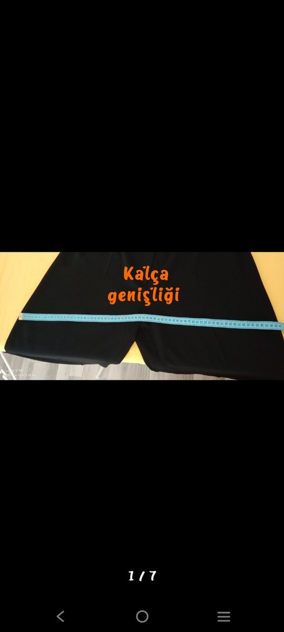 Siyah Salaş Kadın Kumaş Pantolon - Görsel 3