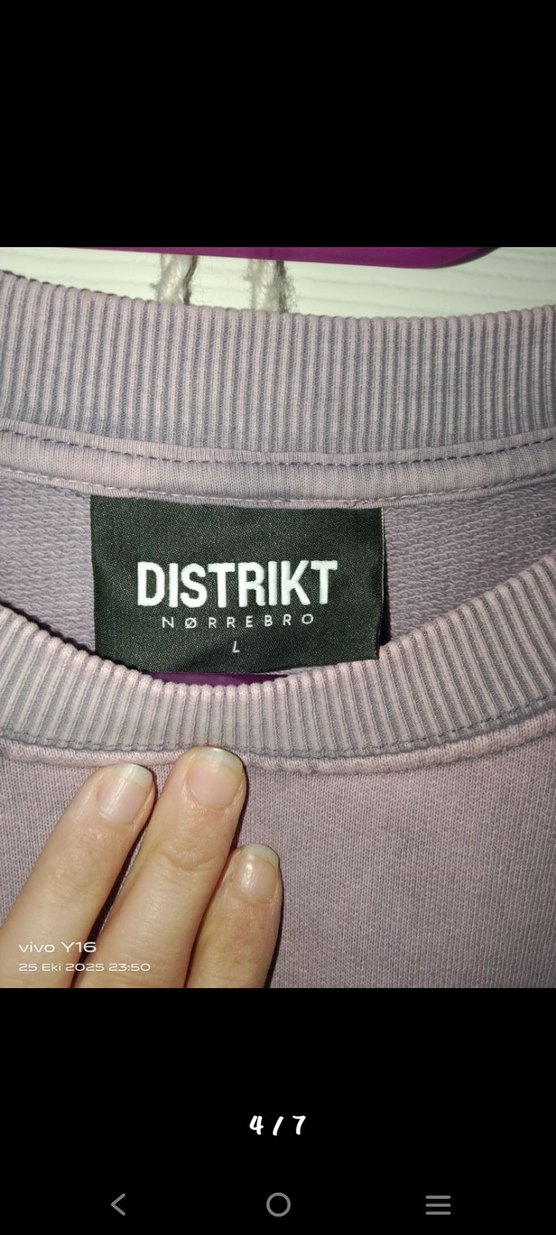 Çok tatlı lila renk Baskılı Kadın Sweatshirt - Görsel 4