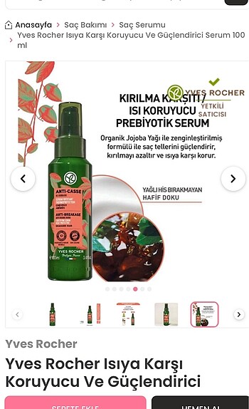Yves rocher saç serum