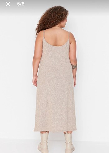 Bej Uzun Kollu Salaş Triko İkili Takım - Görsel 3