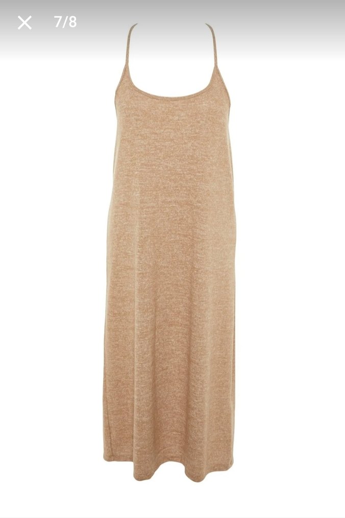 Bej Uzun Kollu Salaş Triko İkili Takım - Görsel 5