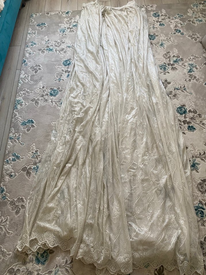 Beyaz Nakışlı perde - Görsel 2