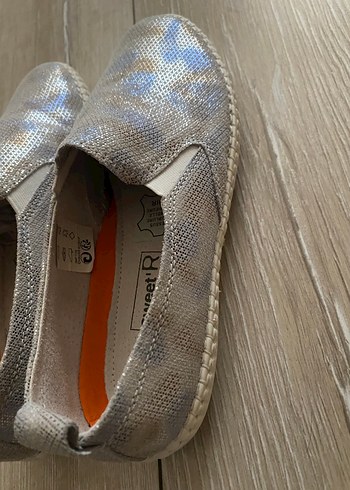 Kadın gri parlak babet - Görsel 3