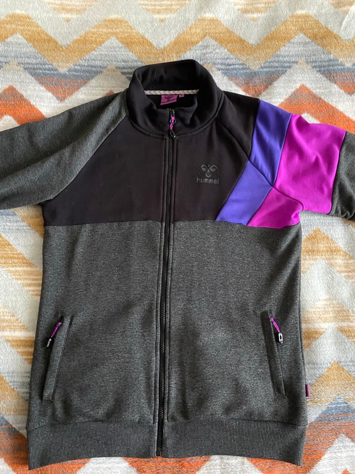 Hummel Gri Fermuarlı Spor Ceket - Görsel 2