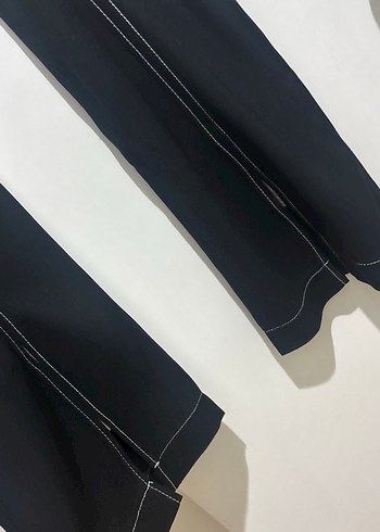 l Beden Kadın Siyah Kemerli Denim Pantolon