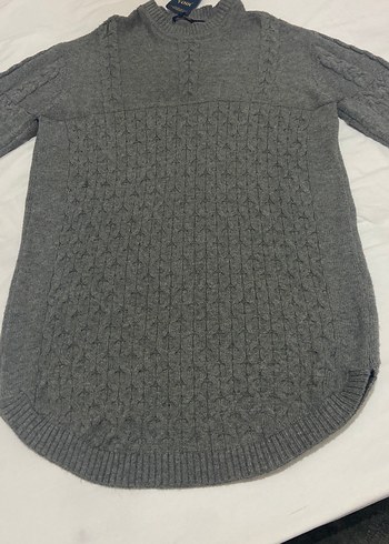 Gri Örgü Kadın Triko Kazak - Görsel 4