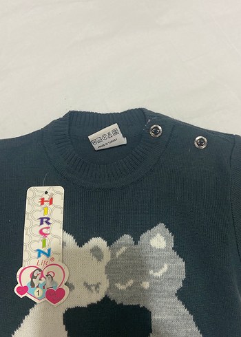 Erkek Çocuk Gri Desenli Triko Kazak - Görsel 3