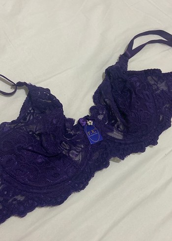 Mor Gotik Dantel Midi Sütyen - Görsel 3