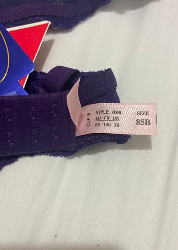 Mor Gotik Dantel Midi Sütyen - Görsel 4