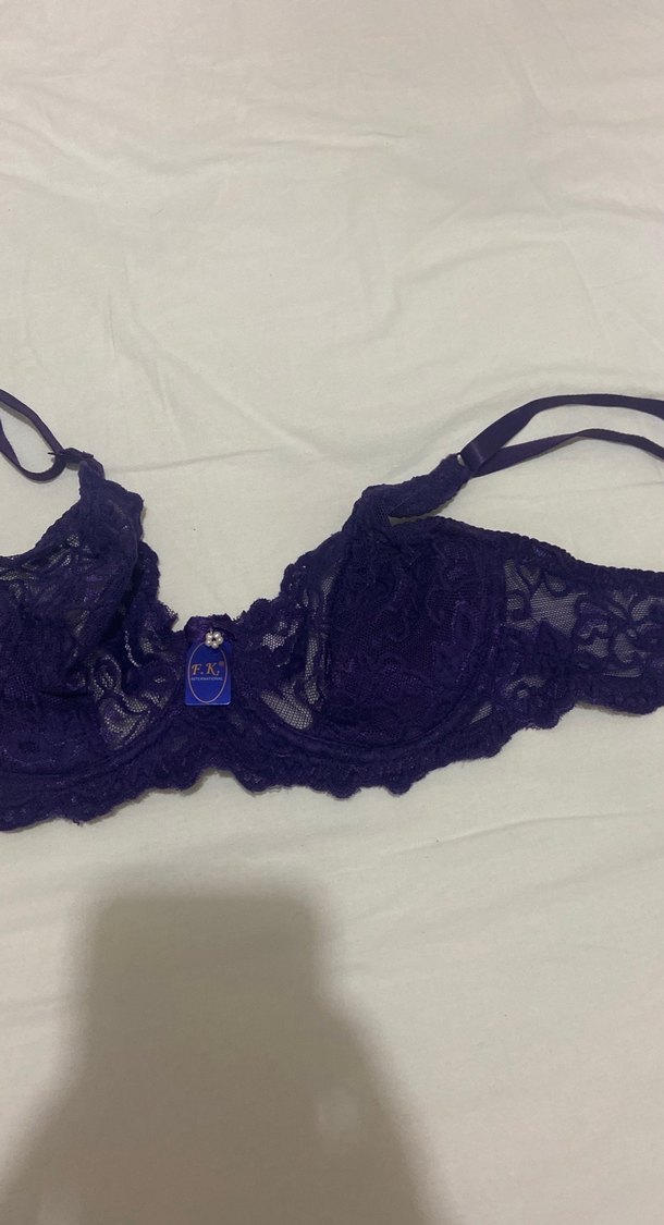 Mor Gotik Dantel Midi Sütyen - Görsel 2