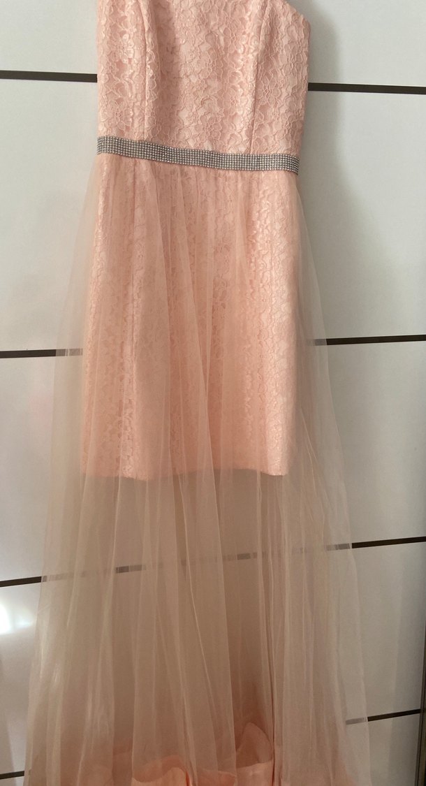 Dantel Detaylı Pembe Kız Çocuk Elbise - Görsel 4