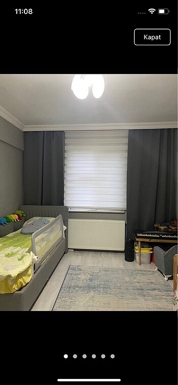 SIFIR CIFT KANAT ANTRASİT KARARTMA FON PERDE