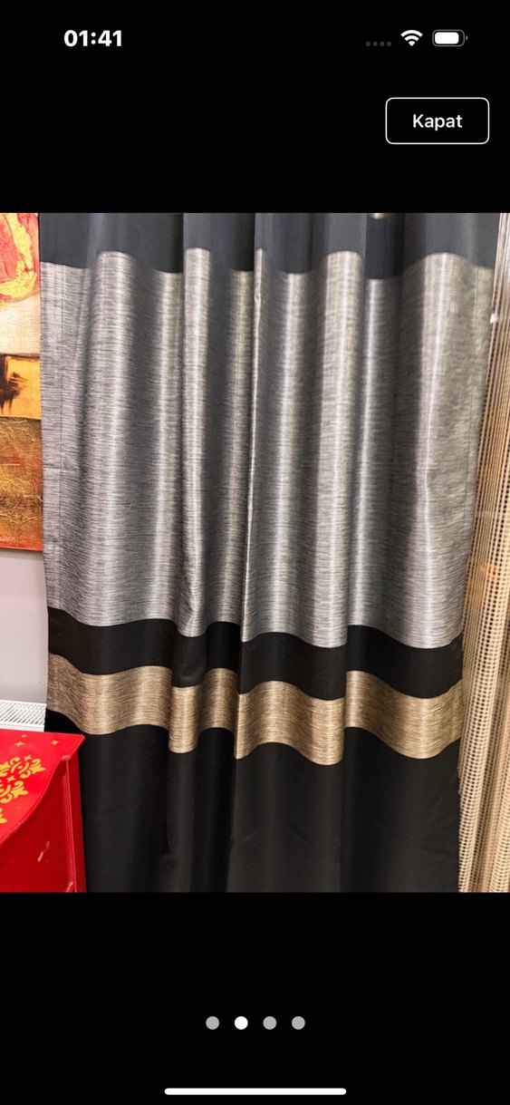 SIFIR ÇİFT KANAT SİYAH PANO FON PERDE - Görsel 2