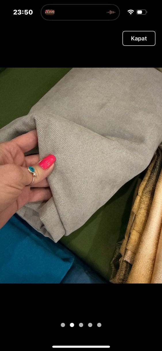 SIFIR GRİ YENİ SEZON CİFT KANAT FON PERDE - Görsel 2