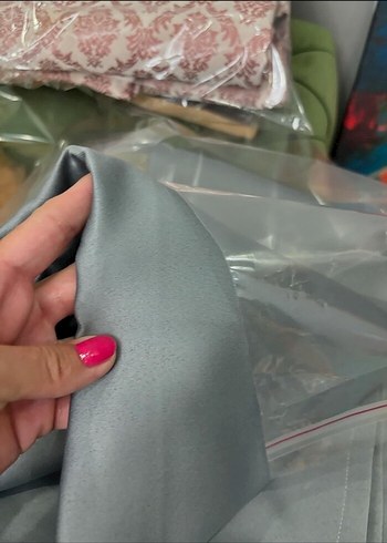 SIFIR ÇİFT KANAT GRİ IŞIK GEÇİRMEZ FON PERDE - Görsel 2