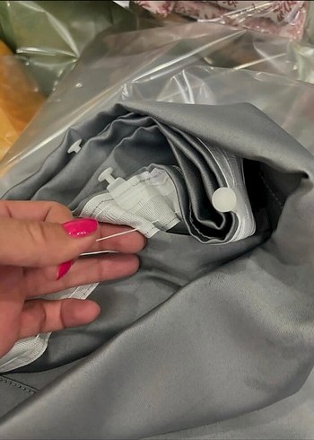 SIFIR ÇİFT KANAT GRİ IŞIK GEÇİRMEZ FON PERDE - Görsel 3