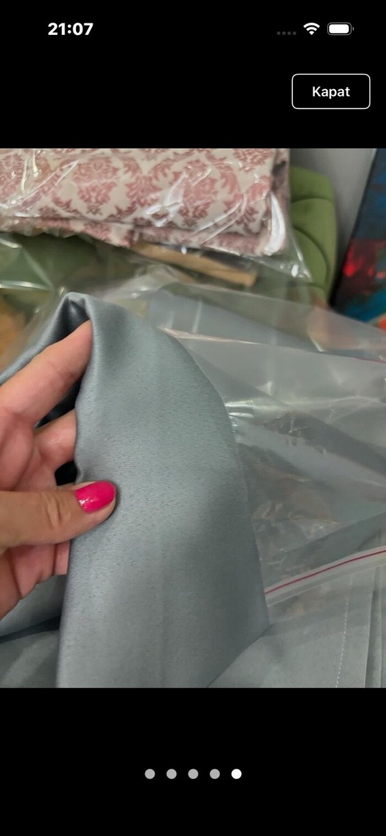 SIFIR ÇİFT KANAT GRİ IŞIK GEÇİRMEZ FON PERDE - Görsel 2