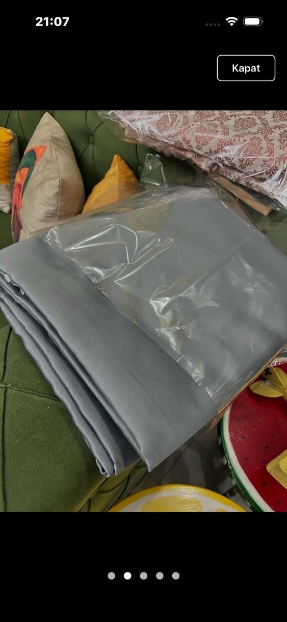 SIFIR ÇİFT KANAT GRİ IŞIK GEÇİRMEZ FON PERDE - Görsel 4