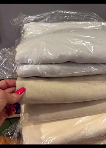 SIFIR ÇİFT KANAT KREM ADA FON PERDE - Görsel 3