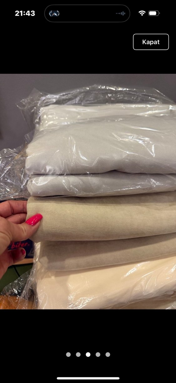 SIFIR ÇİFT KANAT KREM ADA FON PERDE - Görsel 3