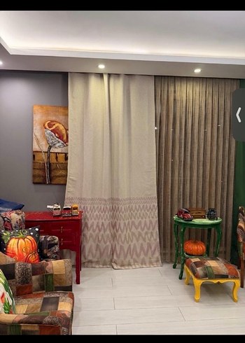 SIFIR ÇİFT KANAT KETEN FON PERDE - Görsel 4