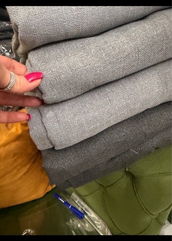 SIFIR ÇİFT KANAT GRİ KETEN FON PERDE - Görsel 2