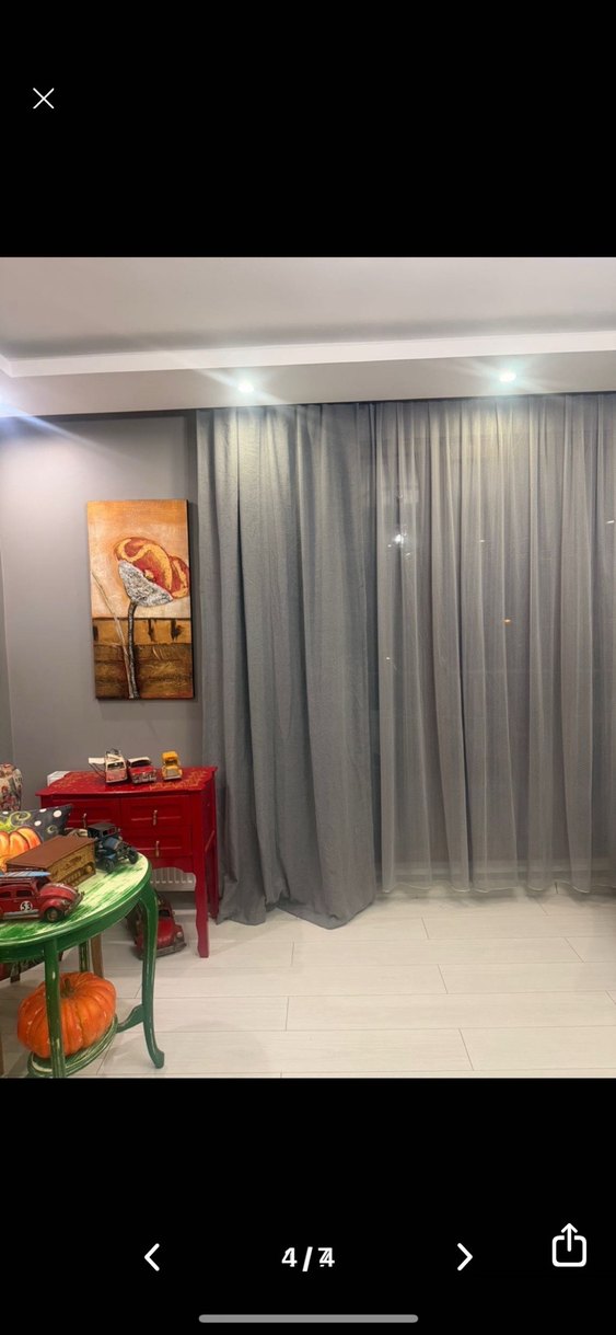 SIFIR ÇİFT KANAT GRİ KETEN FON PERDE - Görsel 4