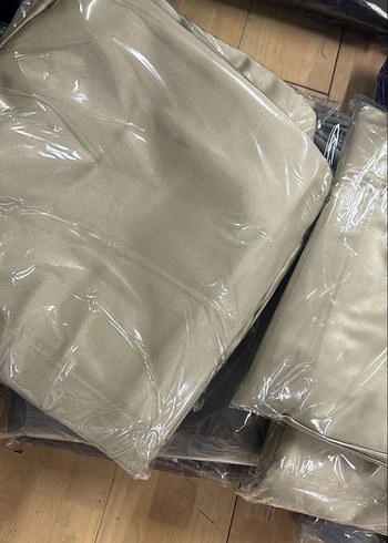 SIFIR ÇİFT KANAT BEJ KARARTMA FON PERDE - Görsel 2