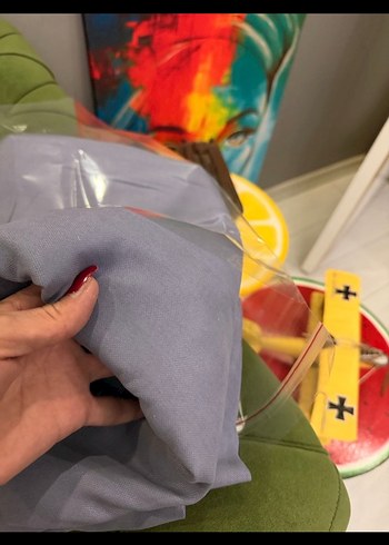 SIFIR ÇİFT KANAT LİLA ADA FON PERDE - Görsel 3