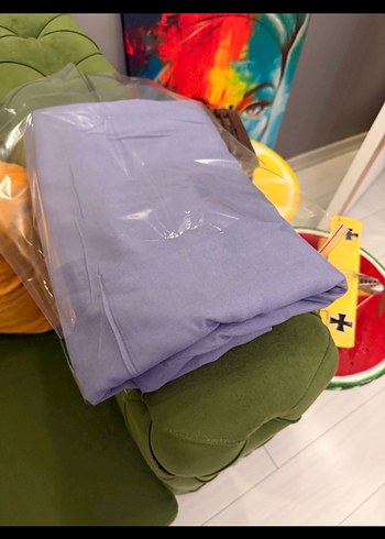 SIFIR ÇİFT KANAT LİLA ADA FON PERDE - Görsel 2