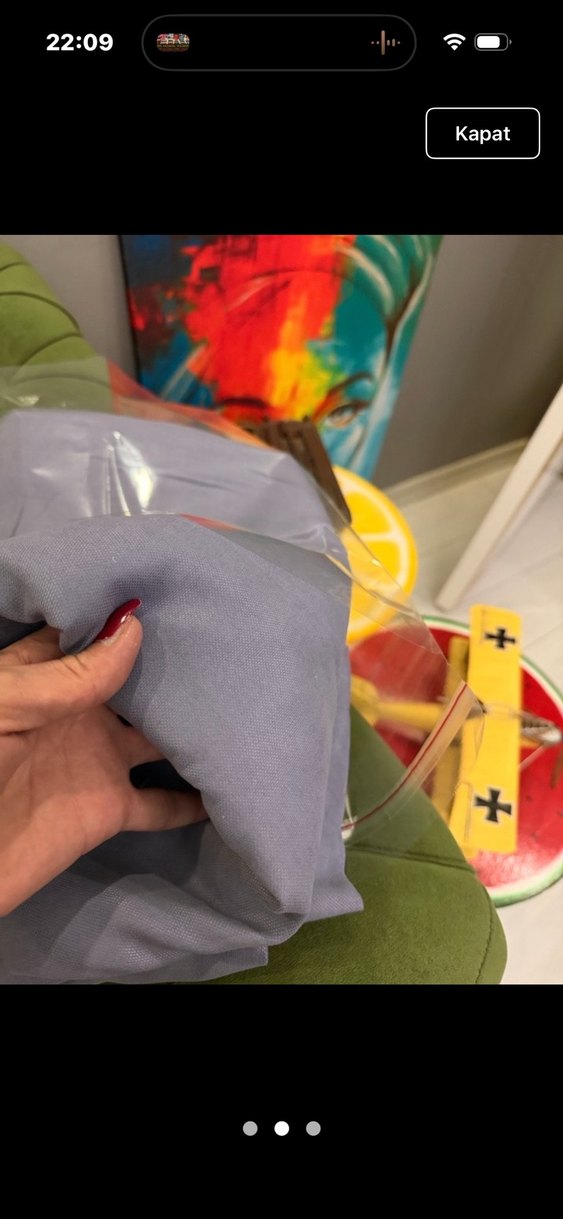 SIFIR ÇİFT KANAT LİLA ADA FON PERDE - Görsel 3