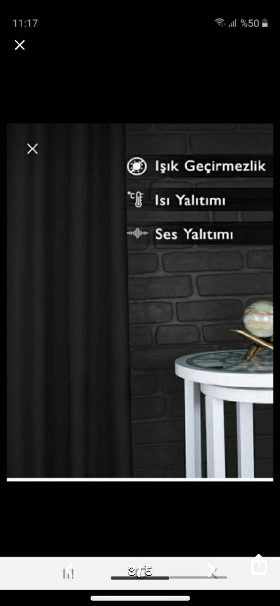 SIFIR ÇİFT KANAT SİYAH IŞIK GEÇİRMEZ KARARTMA FON PERDE - Görsel 2