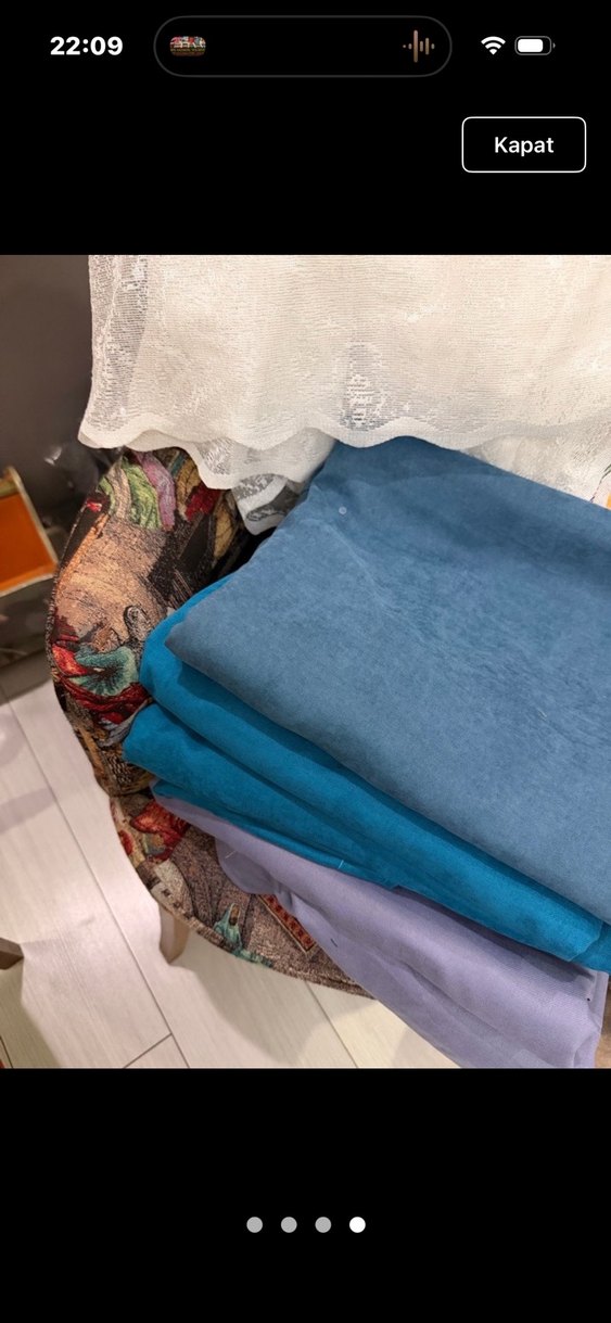 SIFIR ÇİFT KANAT MAVİ ADA FON PERDE - Görsel 4