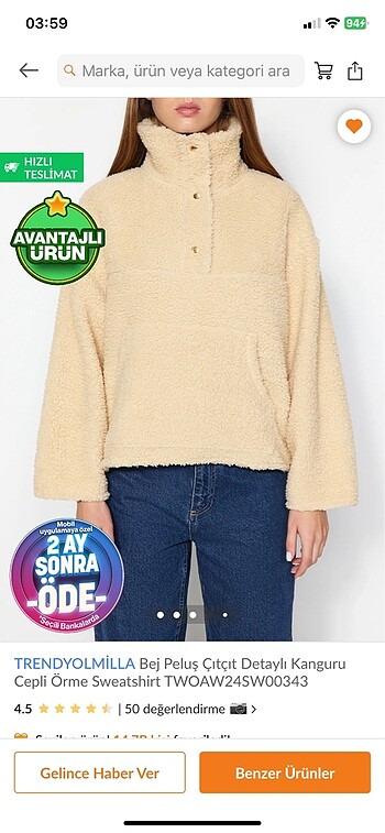 Trendyol & Milla Peluş sweat