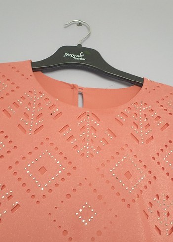 Bej Kadın Uzun Kollu Salaş Tunik - Görsel 2