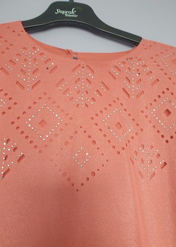 Bej Kadın Uzun Kollu Salaş Tunik - Görsel 3