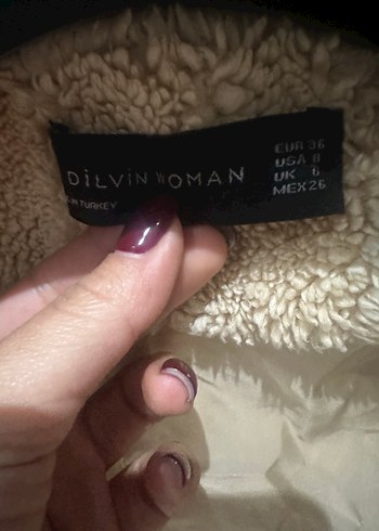 36 Beden Kadın Beyaz Midi Peluş Kaban