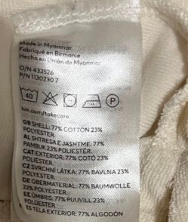 Beyaz Erkek Uzun Kollu Polo Yaka Havlu Sweatshirt - Görsel 3